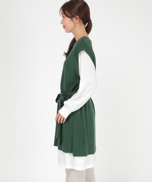 ikka（イッカ）の「ニットベストアンサンブルワンピース（ワンピース・レディース・ブラック/オリーブ/モカ・S/M/L）」の17枚目の写真