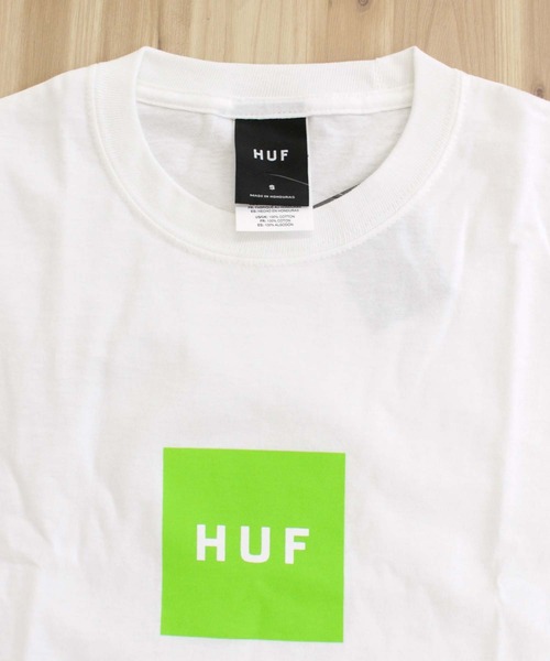 HUF(ハフ)の「エッセンシャル BOXロゴ ロングTシャツ Essentials Box Logo L/S Tee(Tシャツ/カットソー・メンズ・ホワイト/ブラック・M/L/S/XL)」の5枚目の写真