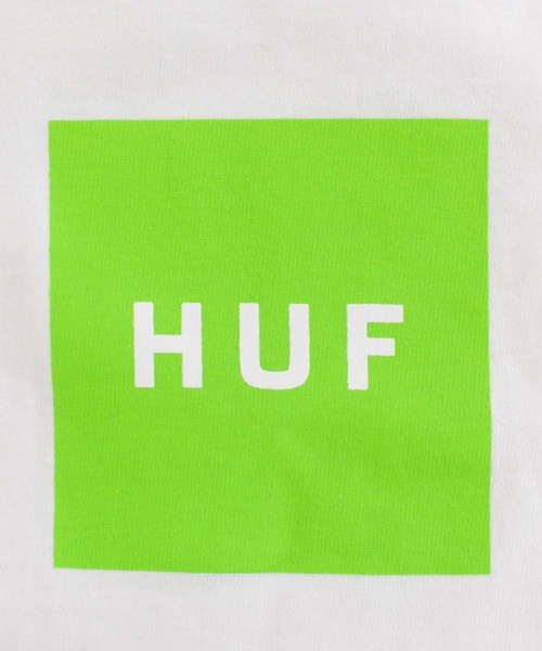 HUF(ハフ)の「エッセンシャル BOXロゴ ロングTシャツ Essentials Box Logo L/S Tee(Tシャツ/カットソー・メンズ・ホワイト/ブラック・M/L/S/XL)」の6枚目の写真