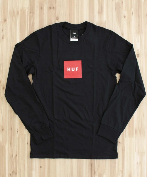 HUF(ハフ)の「エッセンシャル BOXロゴ ロングTシャツ Essentials Box Logo L/S Tee(Tシャツ/カットソー・メンズ・ホワイト/ブラック・M/L/S/XL)」の7枚目の写真