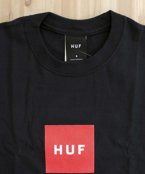 HUF(ハフ)の「エッセンシャル BOXロゴ ロングTシャツ Essentials Box Logo L/S Tee(Tシャツ/カットソー・メンズ・ホワイト/ブラック・M/L/S/XL)」の8枚目の写真