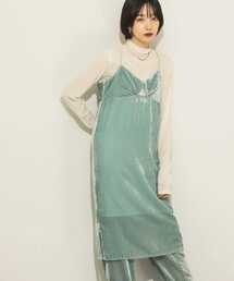 KBF | ベロアキャミワンピース(ワンピース)