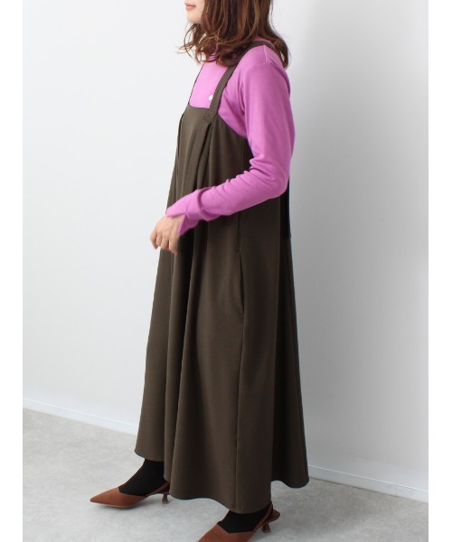 leswel（レスウェル）の「【M～5L 大きいサイズ】ワンポイント ラウンドヘム ロンＴ（Tシャツ/カットソー・レディース・パープル/カーキ/チャコールグレー・M/L/LL/3L/4L/5L）」の14枚目の写真