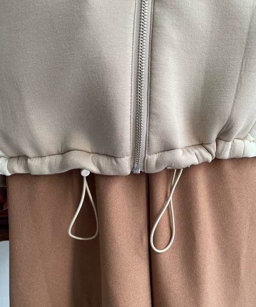 DouDou（ドゥドゥ）の「【WEB限定】キルティング切替ダンボールブルゾン（ブルゾン・レディース・ブラック/ベージュ/カーキ・FREE）」の17枚目の写真