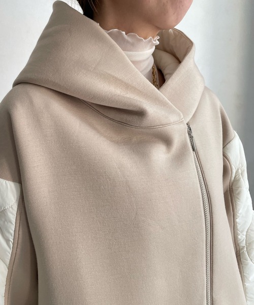 DouDou（ドゥドゥ）の「【WEB限定】キルティング切替ダンボールブルゾン（ブルゾン・レディース・ブラック/ベージュ/カーキ・FREE）」の20枚目の写真