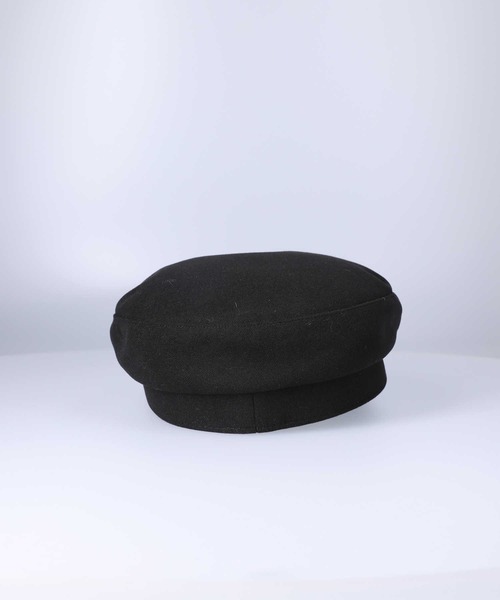 HONEYSUCKLE ROSE（ハニーサックルローズ）の「【HONEYSUCKLE ROSE】メルトンキャスケット（キャスケット・レディース・ブラック/オフホワイト・ONE SIZE）」の7枚目の写真