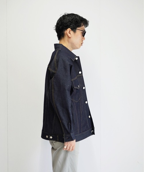NEONSIGN(ネオンサイン)の「NEONSIGN Drop sleeve denim jacket "Rigid"(デニムジャケット・メンズ・インディゴブルー・44/46/42)」の3枚目の写真