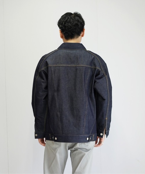 NEONSIGN(ネオンサイン)の「NEONSIGN Drop sleeve denim jacket "Rigid"(デニムジャケット・メンズ・インディゴブルー・44/46/42)」の4枚目の写真