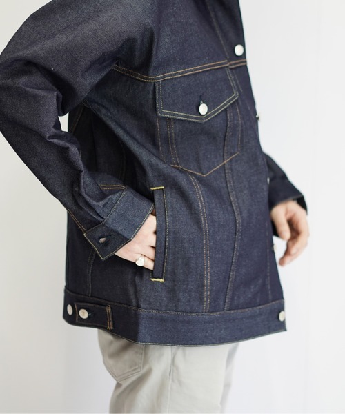 NEONSIGN(ネオンサイン)の「NEONSIGN Drop sleeve denim jacket "Rigid"(デニムジャケット・メンズ・インディゴブルー・44/46/42)」の6枚目の写真