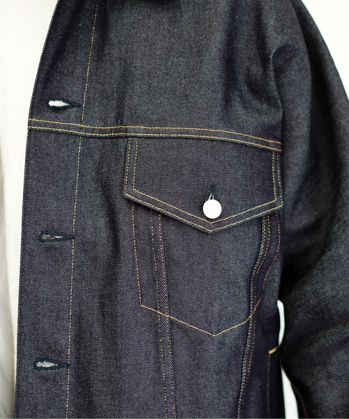 NEONSIGN(ネオンサイン)の「NEONSIGN Drop sleeve denim jacket "Rigid"(デニムジャケット・メンズ・インディゴブルー・44/46/42)」の7枚目の写真