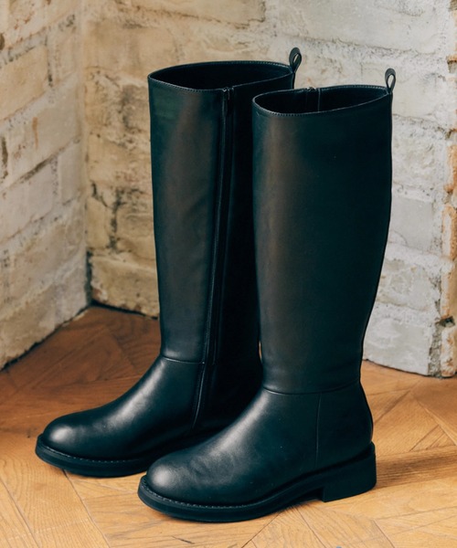 AMERICAN HOLIC（アメリカンホリック）の「フラットロングブーツ（ブーツ・レディース・ブラック/ブラウン・S/M/L）」の2枚目の写真