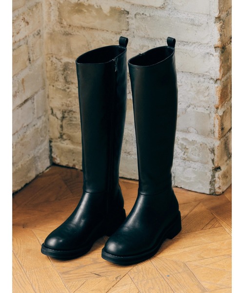 AMERICAN HOLIC（アメリカンホリック）の「フラットロングブーツ（ブーツ・レディース・ブラック/ブラウン・S/M/L）」の4枚目の写真