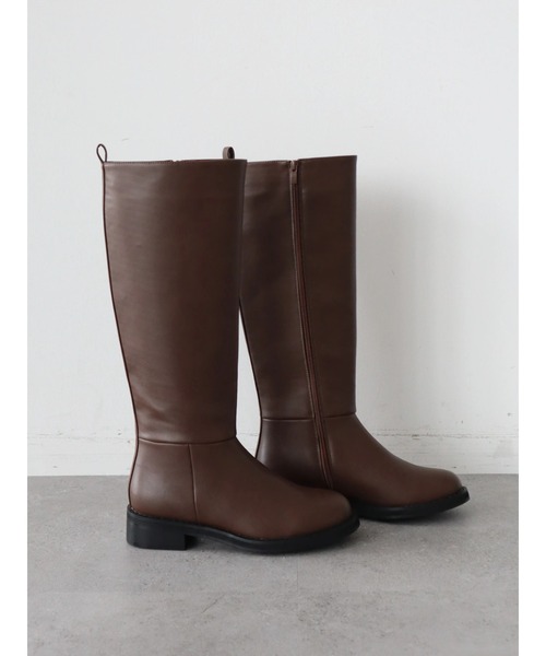 AMERICAN HOLIC（アメリカンホリック）の「フラットロングブーツ（ブーツ・レディース・ブラック/ブラウン・S/M/L）」の6枚目の写真