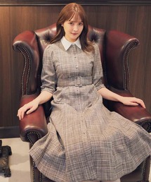 SWINGLE（スウィングル）の「2WAYカラーツイードシャツワンピース