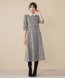 SWINGLE（スウィングル）の「2WAYカラーツイードシャツワンピース