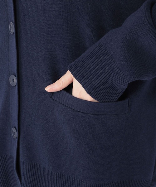 studio CLIP（スタディオクリップ）の「12ゲージ総針ニットVネックカーディガン（カーディガン/ボレロ・レディース・ブラウン/ネイビー/グリーン・FREE）」の12枚目の写真