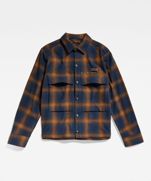 G-STAR（ジースター）の「POCKETONY SERVICE OVERSHIRT/シャツジャケット（ブルゾン・メンズ・イエロー系その他/チェック・SMALL/X-LARGE/LARGE/MEDIUM/X-SMALL）」の7枚目の写真