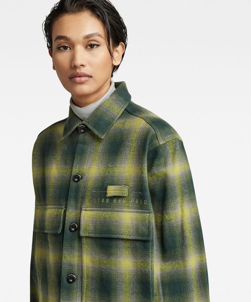 G-STAR（ジースター）の「POCKETONY SERVICE OVERSHIRT/シャツジャケット（ブルゾン・メンズ・イエロー系その他/チェック・SMALL/X-LARGE/LARGE/MEDIUM/X-SMALL）」の14枚目の写真