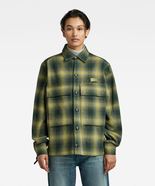 G-STAR（ジースター）の「POCKETONY SERVICE OVERSHIRT/シャツジャケット（ブルゾン・メンズ・イエロー系その他/チェック・SMALL/X-LARGE/LARGE/MEDIUM/X-SMALL）」の11枚目の写真