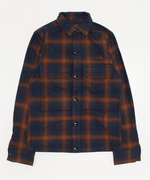 G-STAR（ジースター）の「POCKETONY SERVICE OVERSHIRT/シャツジャケット（ブルゾン・メンズ・イエロー系その他/チェック・SMALL/X-LARGE/LARGE/MEDIUM/X-SMALL）」の17枚目の写真