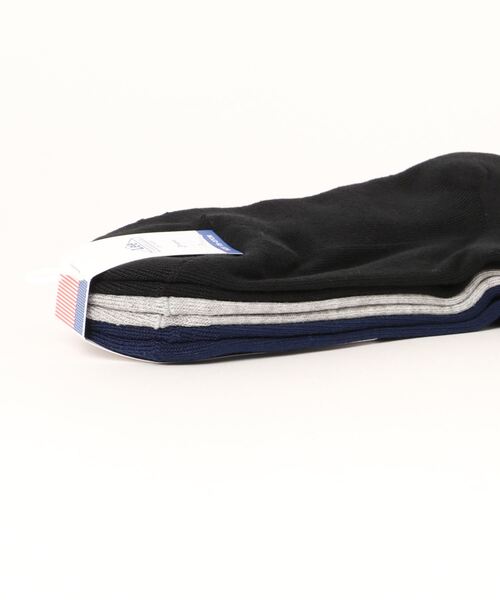 Lee（リー）の「【Lee/リー】アンクル ロゴ クォーター ソックス 靴下　3足組（ソックス/靴下・メンズ・その他・23cm/25cm）」の3枚目の写真