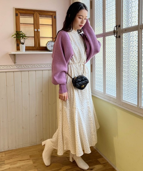 プリーツプリーズ　ピンクブラウン　大人カラー　ワンピース　極美品 プリーツプリーズ ピンクブラウン 大人カラー ワンピース 極美品