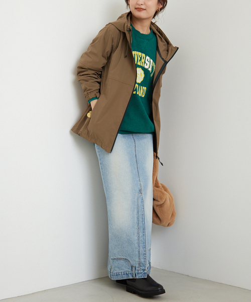 SLOBE IENA（スローブイエナ）の「《追加2》WASHER NYLONストレッチマウンテンパーカー（マウンテンパーカー・レディース・ベージュ/ブラウン・SMALL/MEDIUM）」の10枚目の写真