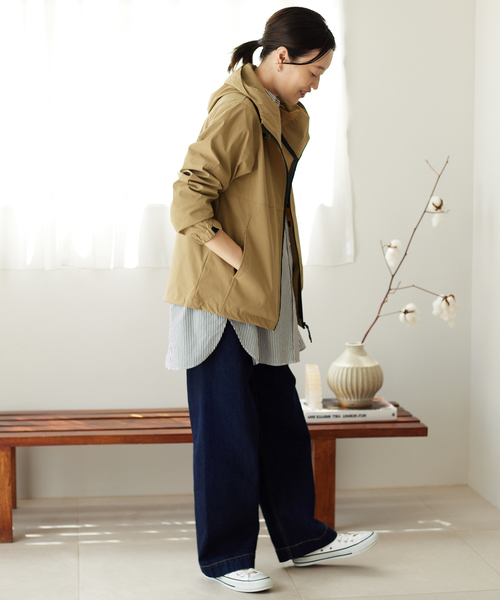 SLOBE IENA（スローブイエナ）の「《追加2》WASHER NYLONストレッチマウンテンパーカー（マウンテンパーカー・レディース・ベージュ/ブラウン・SMALL/MEDIUM）」の18枚目の写真