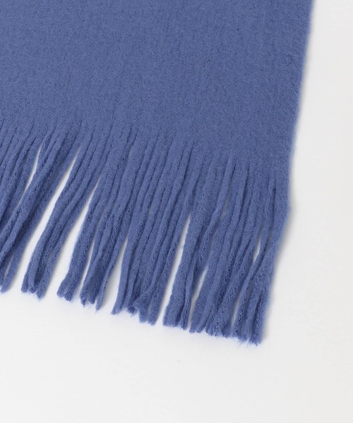SENSE OF PLACE by URBAN RESEARCH（センスオブプレイスバイアーバンリサーチ）の「ニットフリンジストール（ストール/ショール・レディース・ブルー/ブラック/アイボリー/イエロー・ONE）」の6枚目の写真