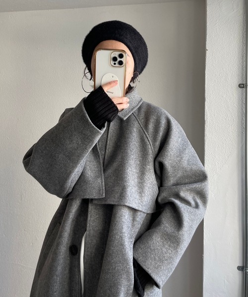 wee9s（ウィークス）の「shaggy far beret / ファーベレー帽（ハンチング/ベレー帽・レディース・ブルー/ブラック・FREE）」の8枚目の写真