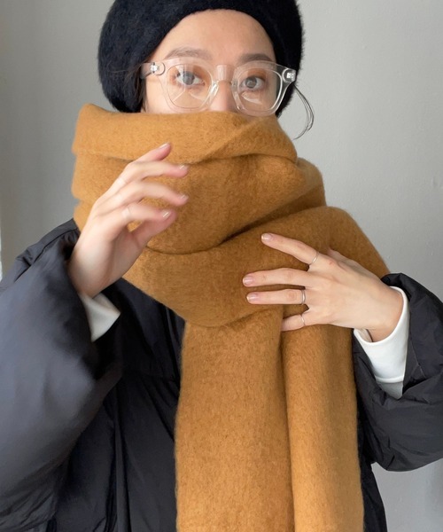 wee9s（ウィークス）の「shaggy far beret / ファーベレー帽（ハンチング/ベレー帽・レディース・ブルー/ブラック・FREE）」の11枚目の写真