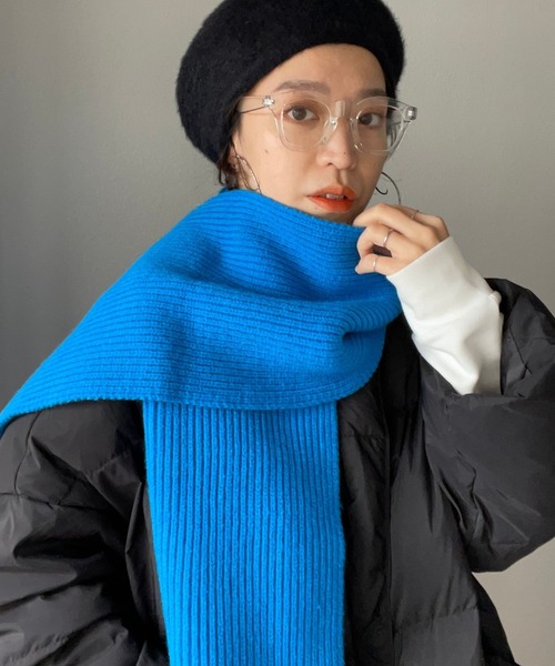 wee9s（ウィークス）の「shaggy far beret / ファーベレー帽（ハンチング/ベレー帽・レディース・ブルー/ブラック・FREE）」の4枚目の写真