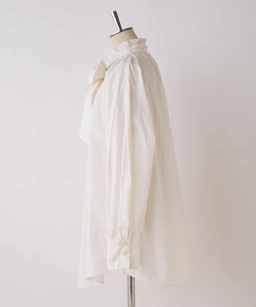 one after another NICE CLAUP(ワンアフターアナザーナイスクラップ)の「【取り外し可能】ビッグリボンチュニックブラウス(シャツ/ブラウス・レディース・ピンク/ブラック/オフホワイト・FREE)」の10枚目の写真