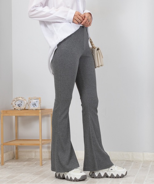pumpkin port（パンプキンポート）の「リブフレアーパンツ（その他パンツ・レディース・ブラック/グレー・MEDIUM/SMALL/LARGE/X-LARGE）」の19枚目の写真
