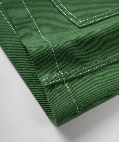 BEN DAVIS（ベンデイビス）の「【BEN DAVIS/ベンデイビス】 ワンポイントロゴ クラシック カバーオール/ カツラギ素材 ステッチ入り ワークジャケット/ COVERALL（カバーオール・メンズ・ダークブルー/ホワイト/グリーン/ブラック・M/L/XL）」の16枚目の写真