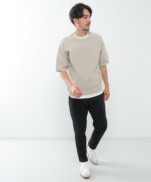 ikka(イッカ)の「【2点セット】ワッフルニット半袖インナーセット(ニット/セーター・メンズ・オリーブ/ベージュ/パープル/ネイビー・S/M/L/XL)」の16枚目の写真