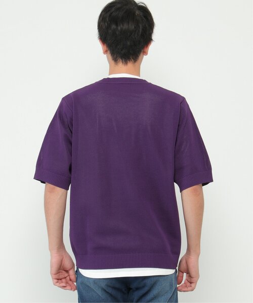 ikka(イッカ)の「【2点セット】ワッフルニット半袖インナーセット(ニット/セーター・メンズ・オリーブ/ベージュ/パープル/ネイビー・S/M/L/XL)」の19枚目の写真