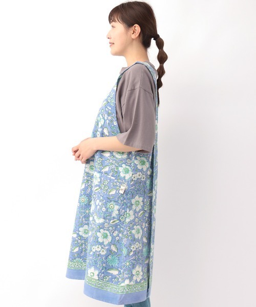 チチカカ(チチカカ)の「ブロックプリントエプロン(エプロン・レディース・ピンク/パープル・FREE)」の8枚目の写真