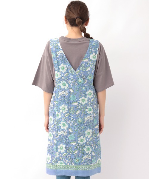 チチカカ(チチカカ)の「ブロックプリントエプロン(エプロン・レディース・ピンク/パープル・FREE)」の9枚目の写真