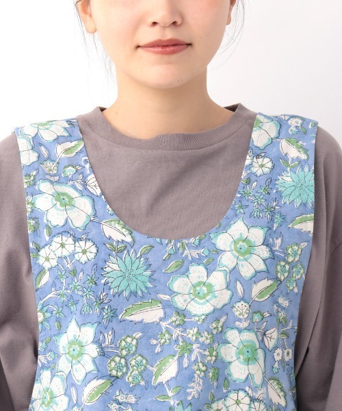 チチカカ(チチカカ)の「ブロックプリントエプロン(エプロン・レディース・ピンク/パープル・FREE)」の10枚目の写真