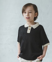 pairmanon | ユニセックス配色襟付きサマーニットポロシャツ(ニット/セーター)