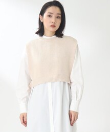 THE SHOP TK （ザ ショップ ティーケー ）の「◆【オールシーズン着回し◎/洗える】サイドメタルボタンベスト（ベスト）」