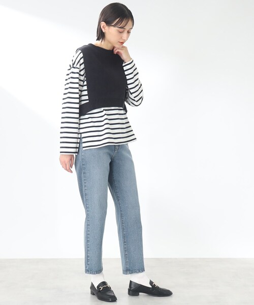 THE SHOP TK (ザ ショップ ティーケー )の「◆【オールシーズン着回し◎/洗える】サイドメタルボタンベスト(ベスト・レディース・ネイビー/ナチュラル・99)」の15枚目の写真