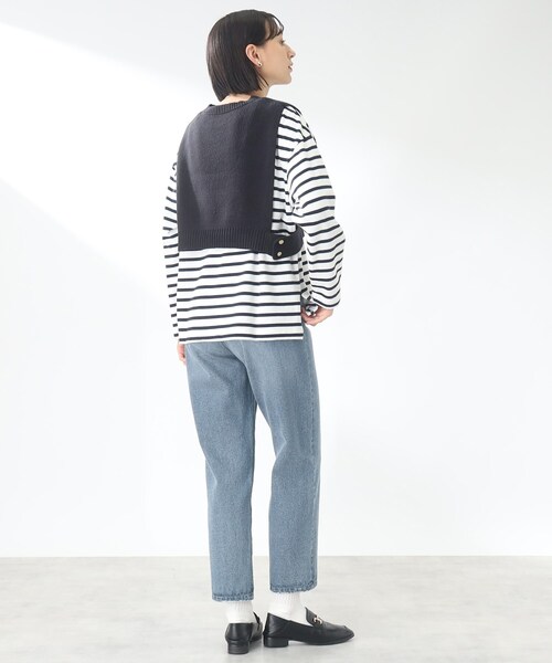 THE SHOP TK (ザ ショップ ティーケー )の「◆【オールシーズン着回し◎/洗える】サイドメタルボタンベスト(ベスト・レディース・ネイビー/ナチュラル・99)」の16枚目の写真
