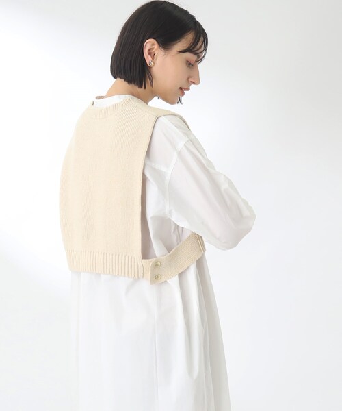 THE SHOP TK (ザ ショップ ティーケー )の「◆【オールシーズン着回し◎/洗える】サイドメタルボタンベスト(ベスト・レディース・ネイビー/ナチュラル・99)」の20枚目の写真