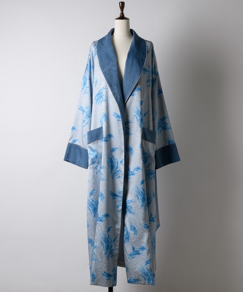 yae（ヤエ）の「オリジナル柄ペイズリー×ブラシ柄ガウン（その他アウター・レディース・ライトブルー/ブラック・FREE）」の20枚目の写真