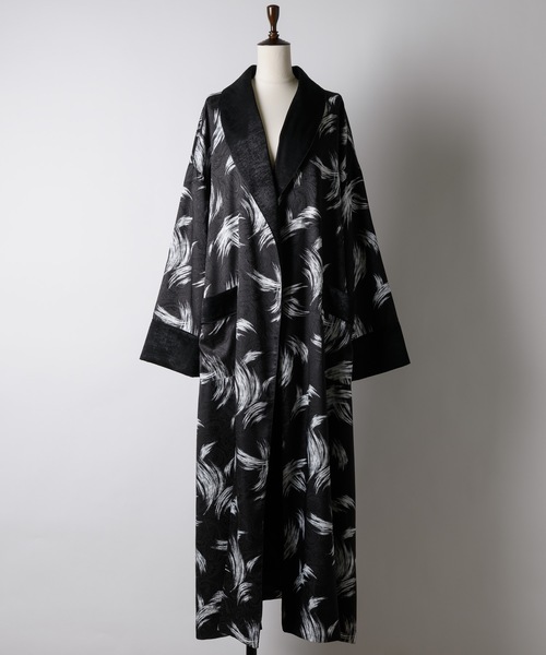 yae（ヤエ）の「オリジナル柄ペイズリー×ブラシ柄ガウン（その他アウター・レディース・ライトブルー/ブラック・FREE）」の19枚目の写真