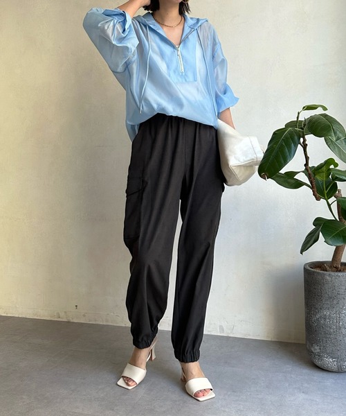 DouDou（ドゥドゥ）の「カーゴパンツ（カーゴパンツ・レディース・グレイッシュベージュ/ブラック/オフホワイト・FREE）」の15枚目の写真