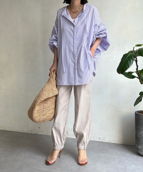 DouDou（ドゥドゥ）の「カーゴパンツ（カーゴパンツ・レディース・グレイッシュベージュ/ブラック/オフホワイト・FREE）」の11枚目の写真