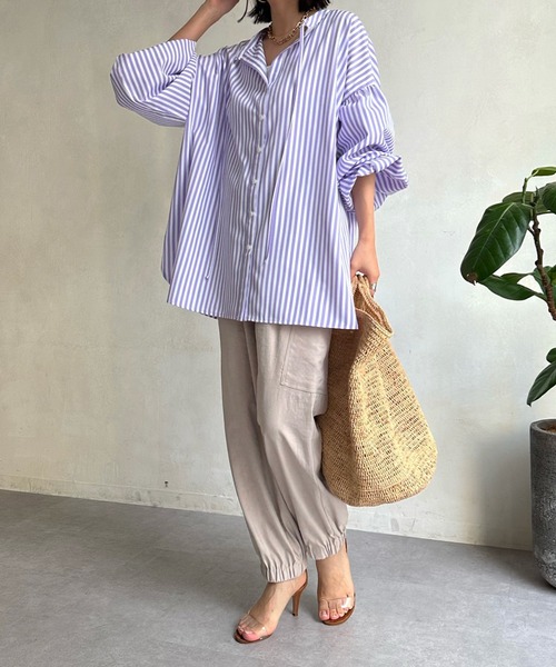 DouDou（ドゥドゥ）の「カーゴパンツ（カーゴパンツ・レディース・グレイッシュベージュ/ブラック/オフホワイト・FREE）」の6枚目の写真